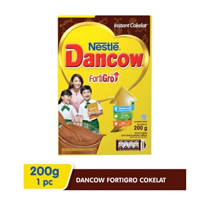 

Dancow Fortigro Susu Instant, Full Cream, Instant Cokelat (200 gram)