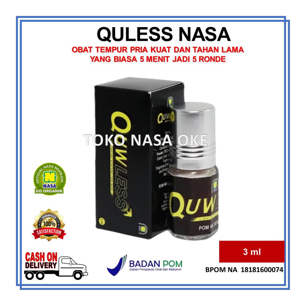Quless Nasa - QULES - QUWLES NASA ORIGINAL - OBAT OLES PRIA TAHAN LAMA - OBAT KUAT PRIA