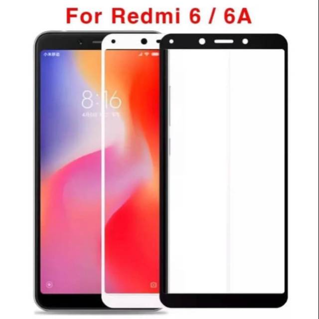 Tempered Glass Xiaomi Redmi 6 / Redmi 6a Full Lem 9D - SC