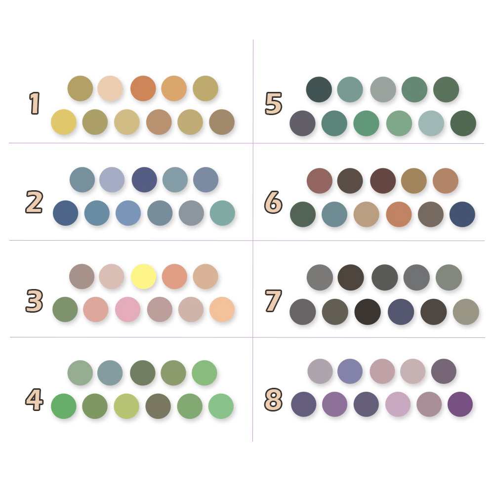 Winzige 100pcs Round Washi Stickers Pure Color Tape Mark Sticker-1