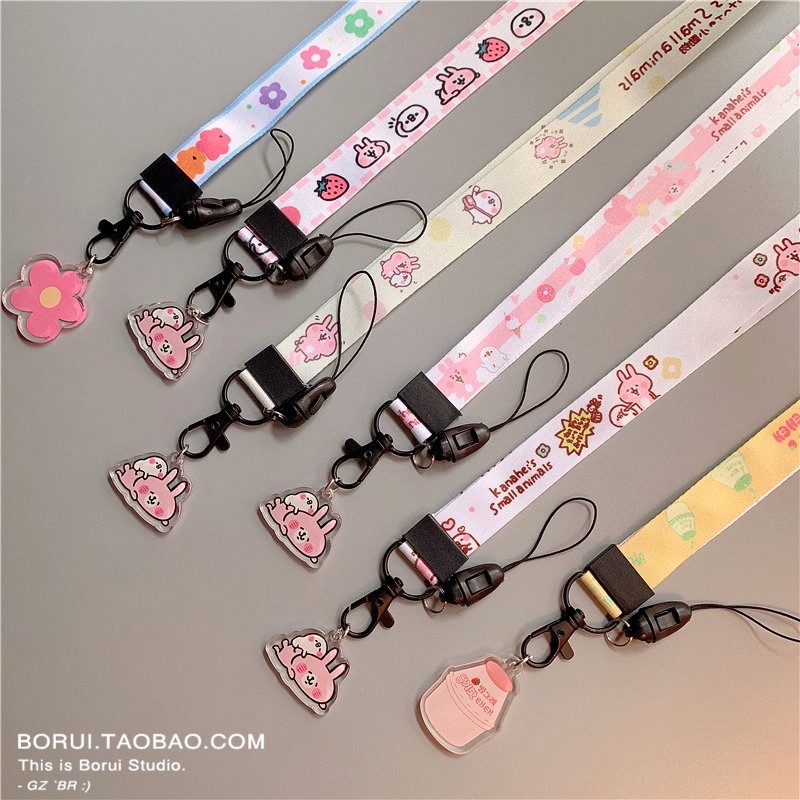 Ponsel lanyard anti-lost halter pendek dan panjang pergelangan tangan kartu pemegang tali melebar li