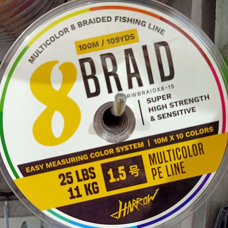 PE Harrow Braid X8 Mulicolor 100m Connecting