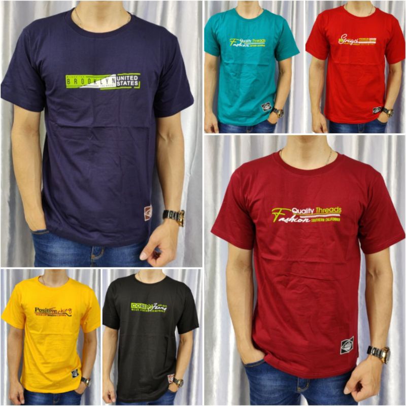 kaos oblong OR pria dewasa tulisan basic uk M L XL XXL XXXL/3L