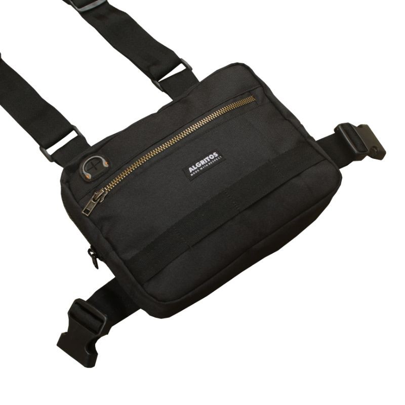 [ BISA COD ] CHEST BAG GEN 2 TAS ROMPI DADA ZIPPER GOLD AND HEADSET HOLE BAHAN CORDURA