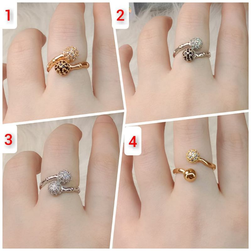 Cincin Titanium Wanita Anti Karat, mewah elegan, pilih satu dari 4 variasi, Dijamin 100% kualitasnya, COD + Gratis Ongkir, Stok Ready bisa langsung di order dan siap langsung kirim