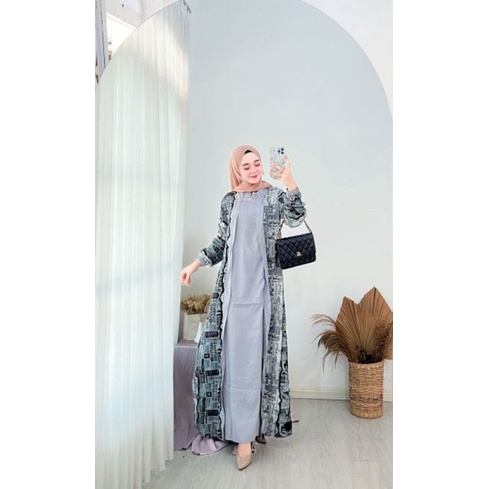 dress atau gamis koran mix twill
