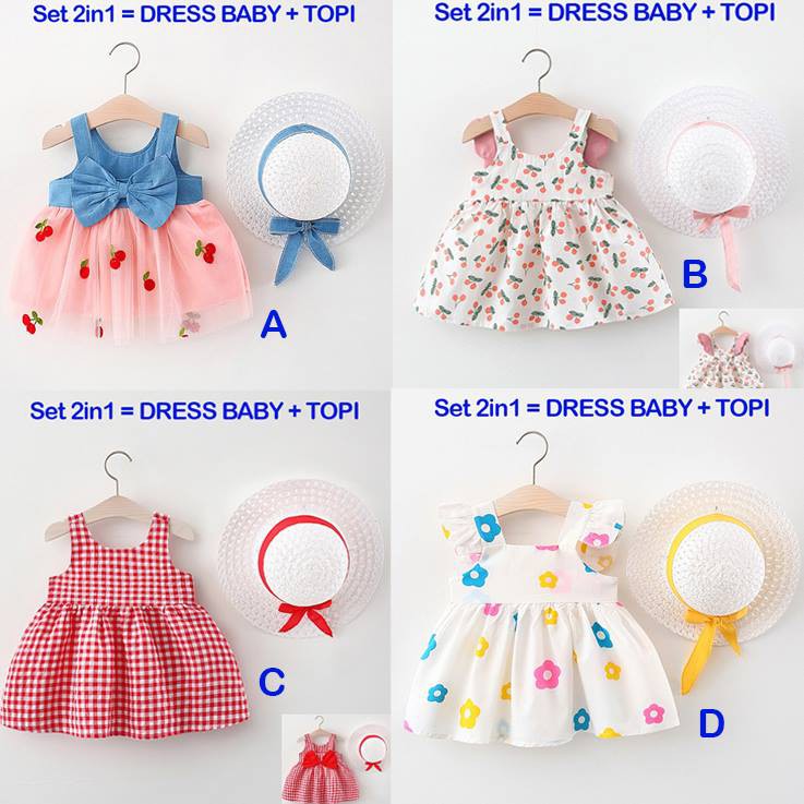 DRESS BABY DENGAN TOPI