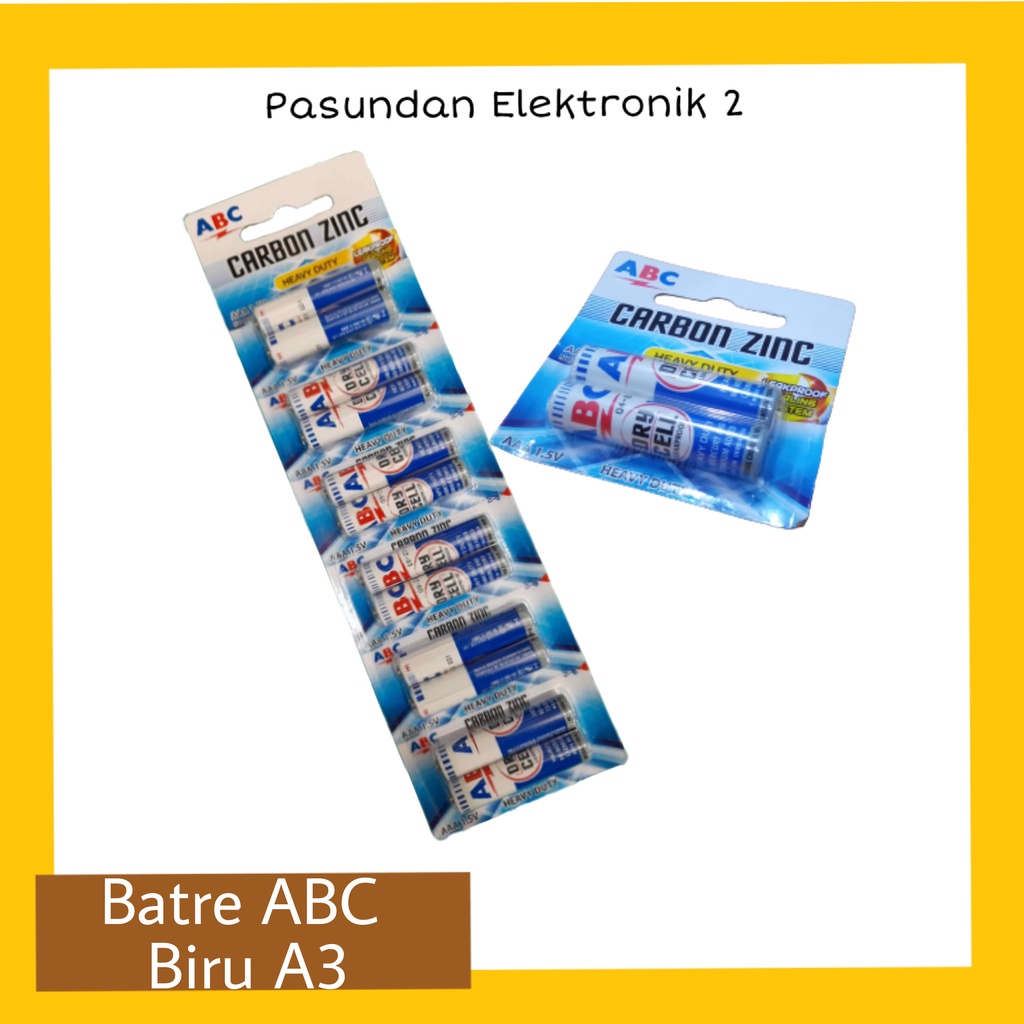 BATU BATERAI ABC BIRU AAA/A3/R3 per 2 pcs