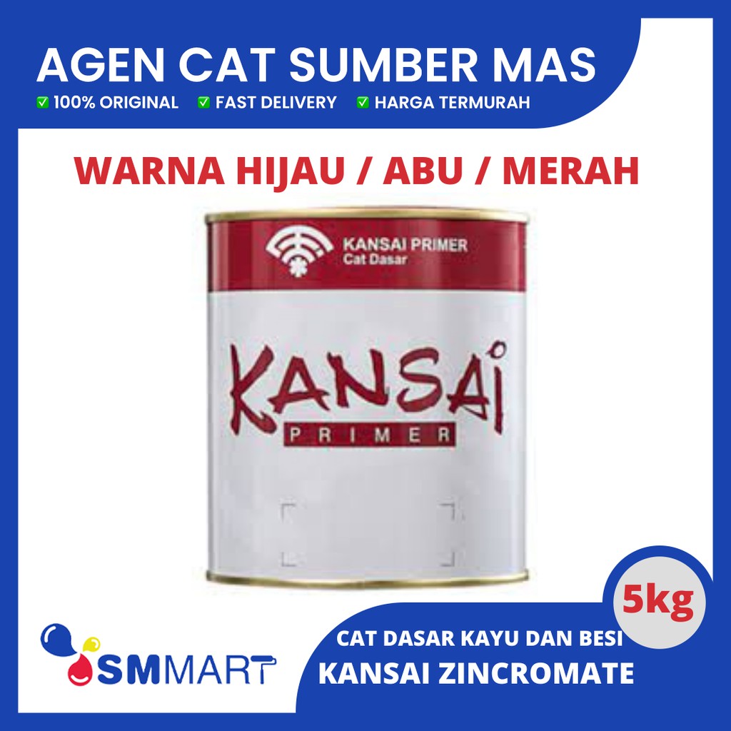 CAT DASAR KANSAI ZINC CHROMATE 113 GREEN / 108GREY 5KG