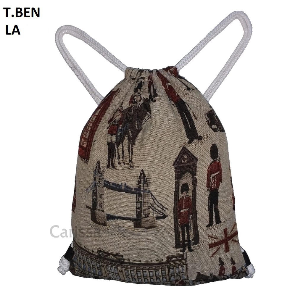 SheFashion - T.BEN Tas Ransel Serut Kain Tebal Murah Wanita Kekinian