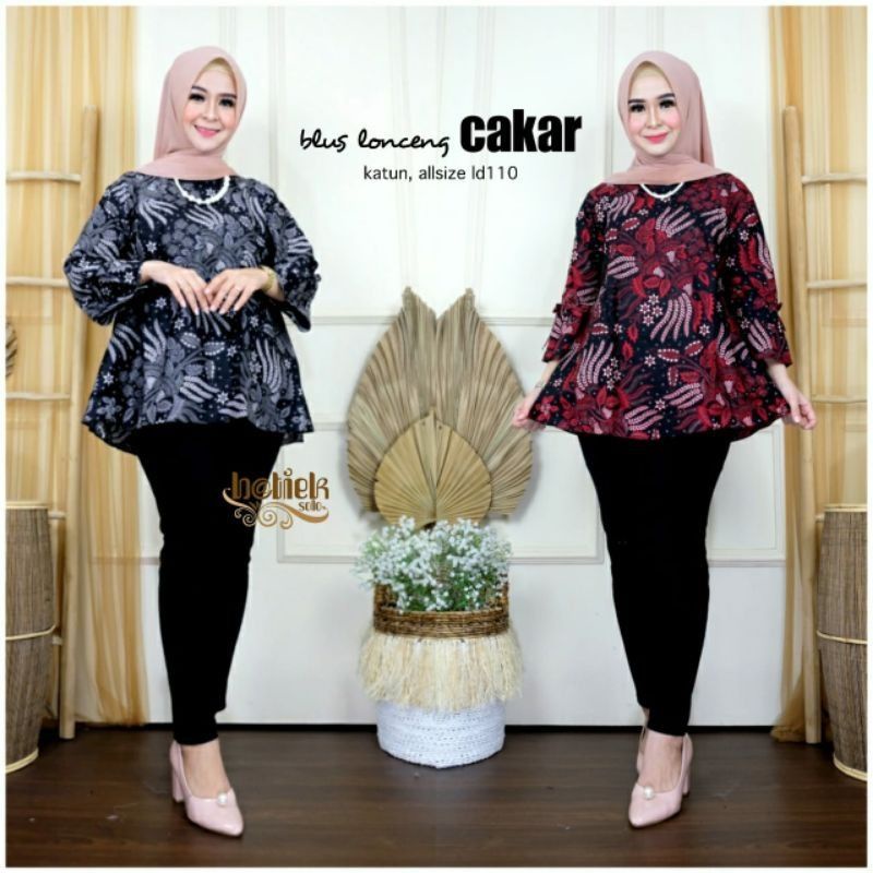 Ori Aksara Batik - Bluse Batik Cakar Original Atasan Batik Wanita modern, Baju Kerja Wanita Murah