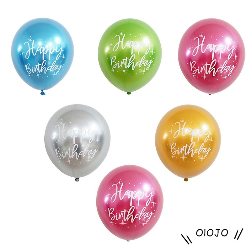 COD 12inchi Balon Latex Tulisan Happy Birthday Korea 1PCS