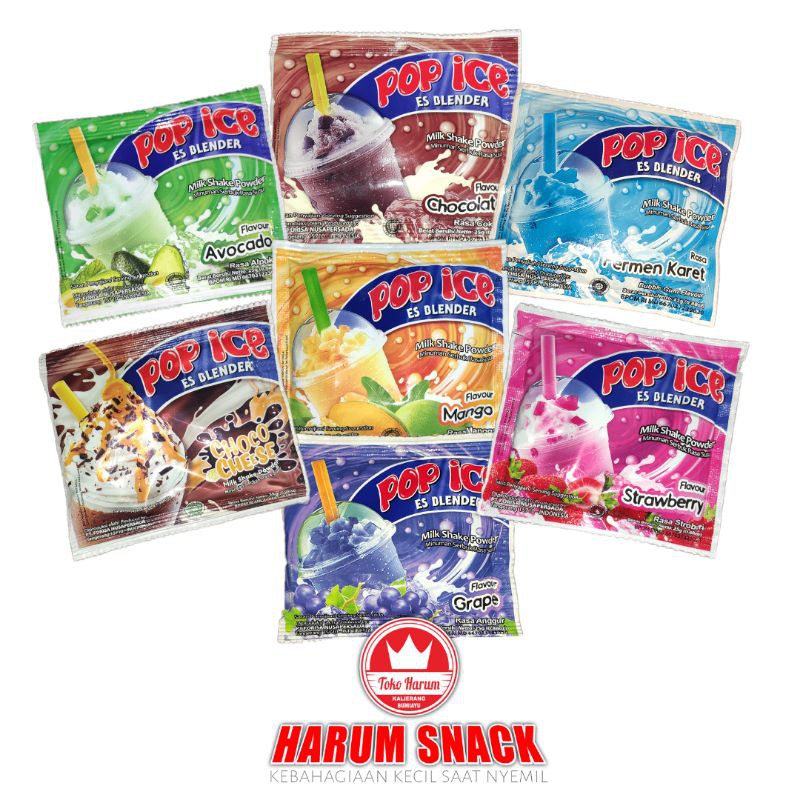 Jual MINUMAN POP ICE ES BLENDER SACHET 25Gram Harum Snack Official