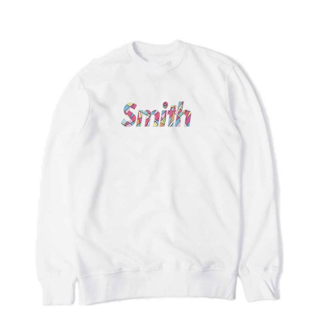 Crewneck Sweater House of Smith Kruwar  White #3 Logo Color // Sweatshirt Jaket Smith Premium Quality