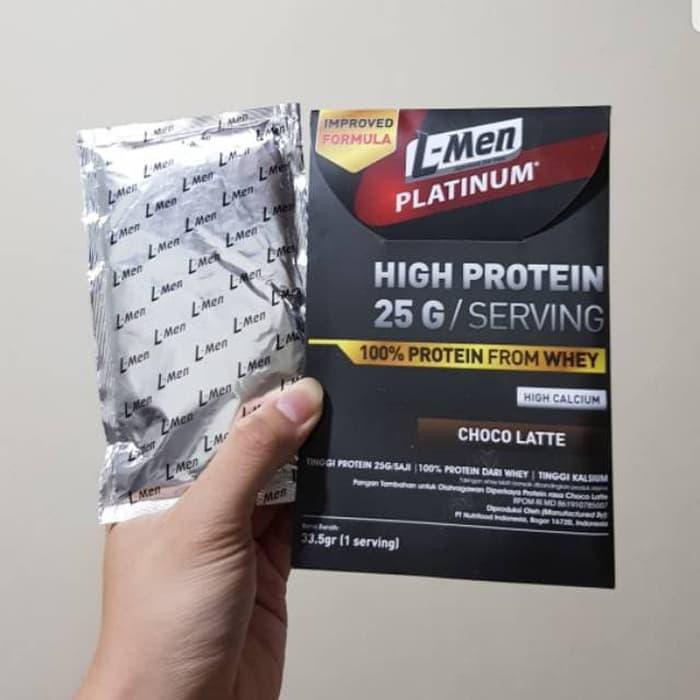 (DONE) L-MEN PLATINUM HIGH PROTEIN SACHET 25GR PER SERVING SUSU WHEY FITNESS !!!