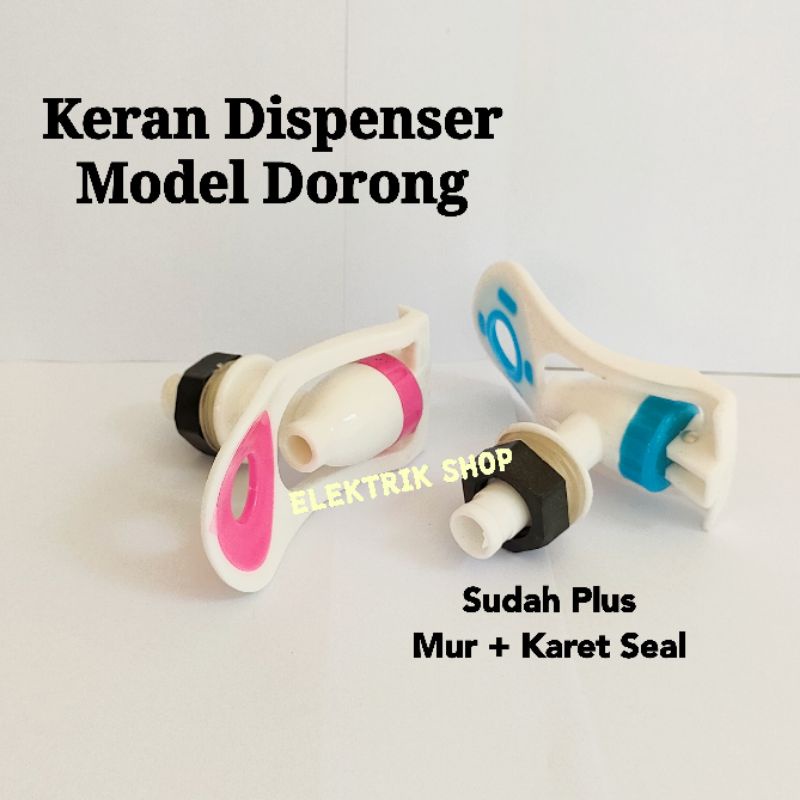 KERAN DISPENSER GALON MODEL DORONG MURAH WARNA BIRU - MERAH