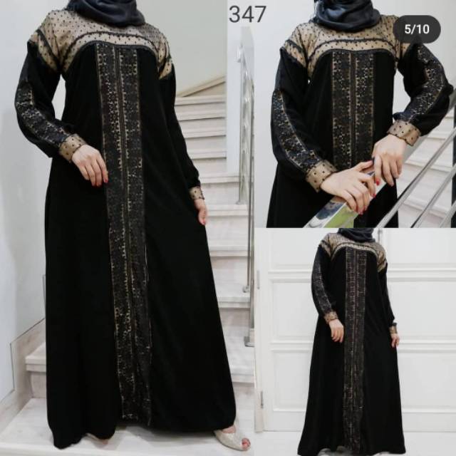New Abaya Drees Arab Saudi Gamis Hitam Saudi Abaya Hitam Asanty