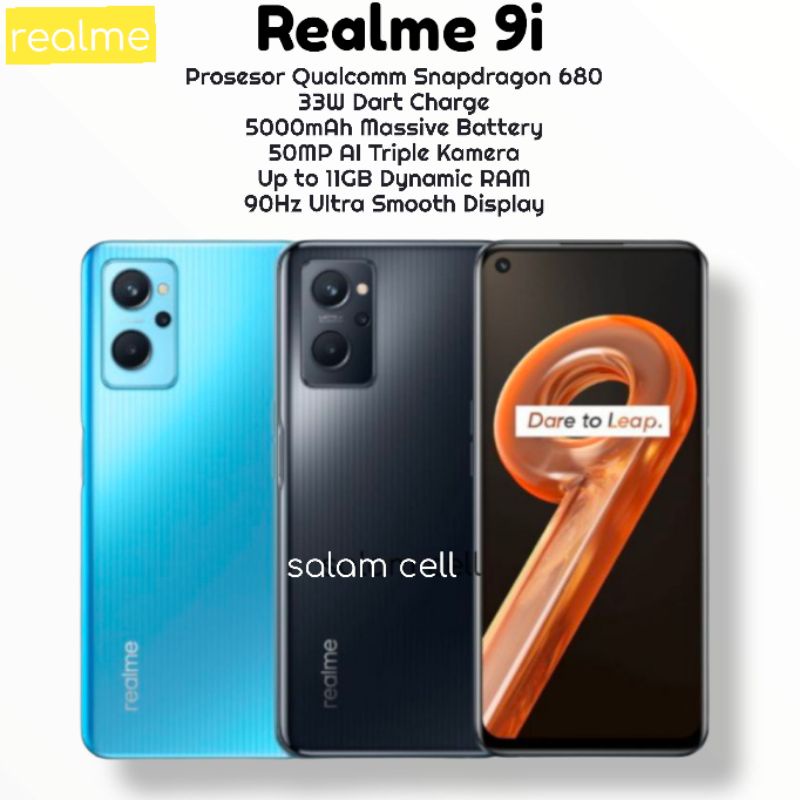 Realme 9i Ram 6+5/128GB Camera 50MP Snapdragon 680 Norepack Original Garansi Resmi