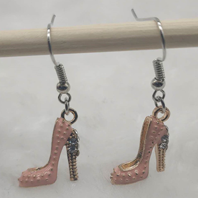 Anting Tusuk Bentuk Sepatu high Heels Lucu Untuk Wanita
