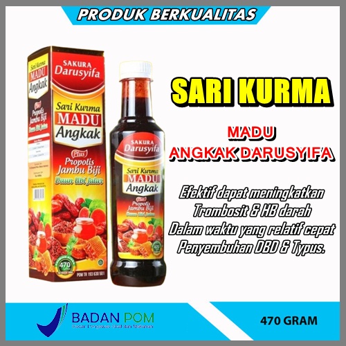 sari kurma madu angkak darusyifa original obat penambah trombosit anak madu untuk trombosit BPOM
