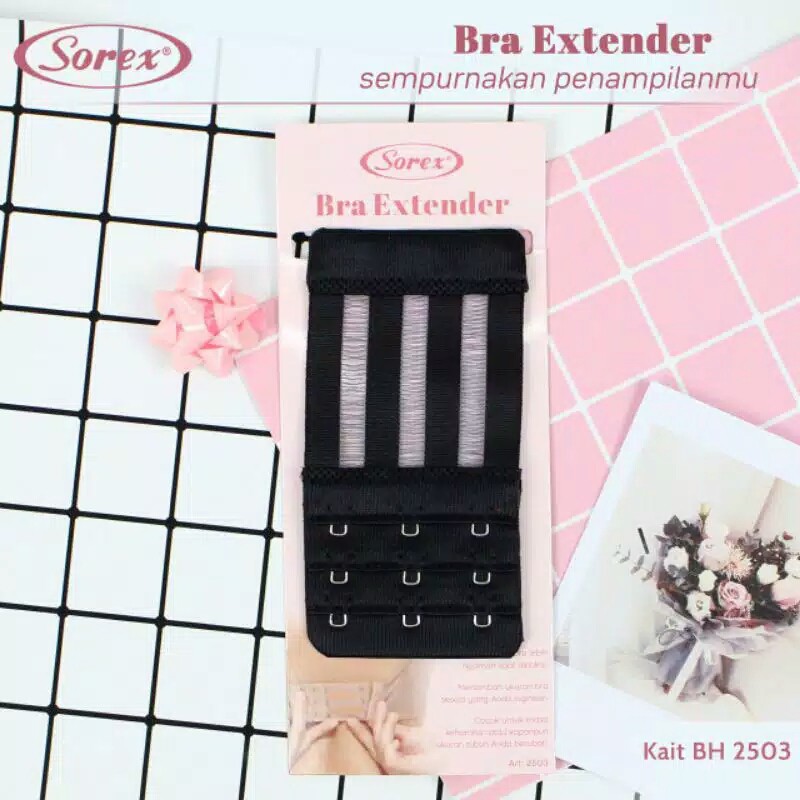 Kait 2 Bra PANJANG Sorex 2501 / 2502 / 2503 Bra Extender | Penyambung Lingkar Bra |