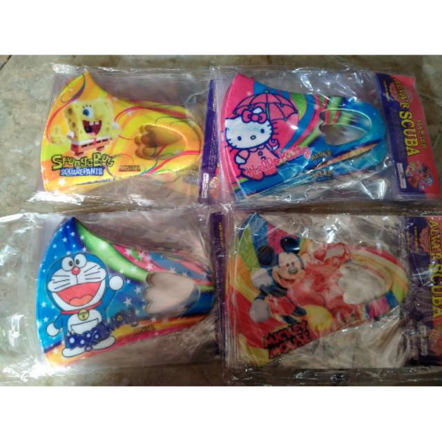 Masker scuba anak karakter random