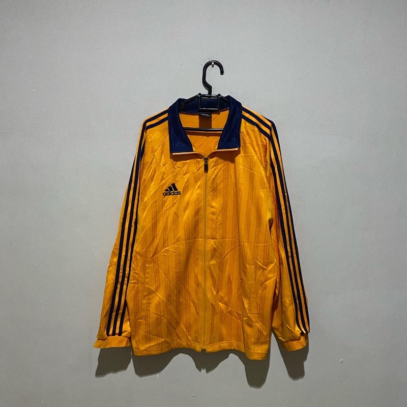 Tracktop Adidas Big Logo Orange, Navy Blue Stripe