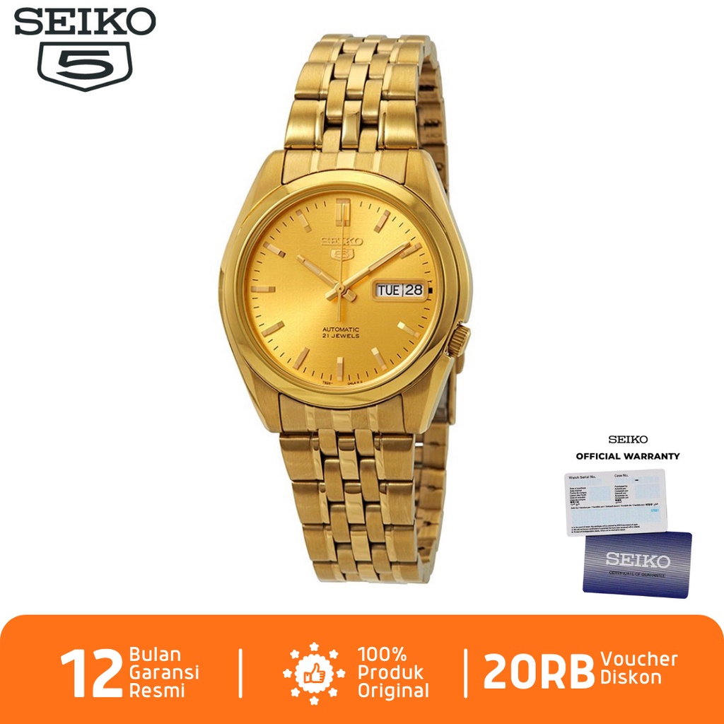 Seiko Pria SNK366 Jam Tangan Pria Seiko 5 Automatic SNK366K1 Stainless Steel Strap