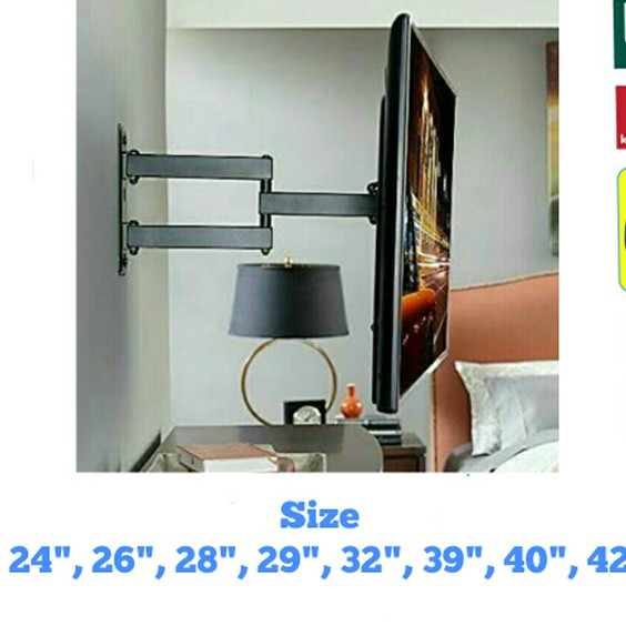 Bracket TV 32&quot;, 40&quot;, 42&quot;,43&quot; Lengan Swivel