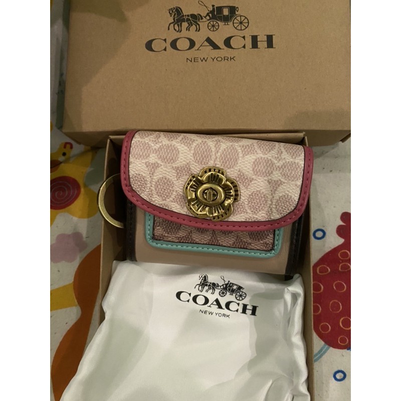 new coach mirror coin wallet dompet koin dompet mini coach