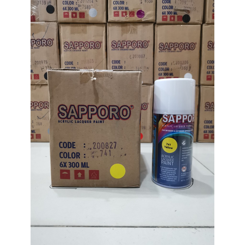 Cat Semprot Sapporo Paint 741 Yellow Kuning