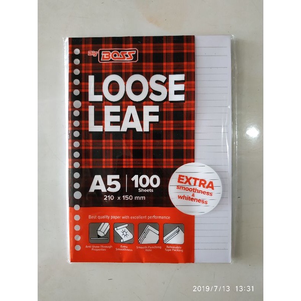 

loose leaf A5 100