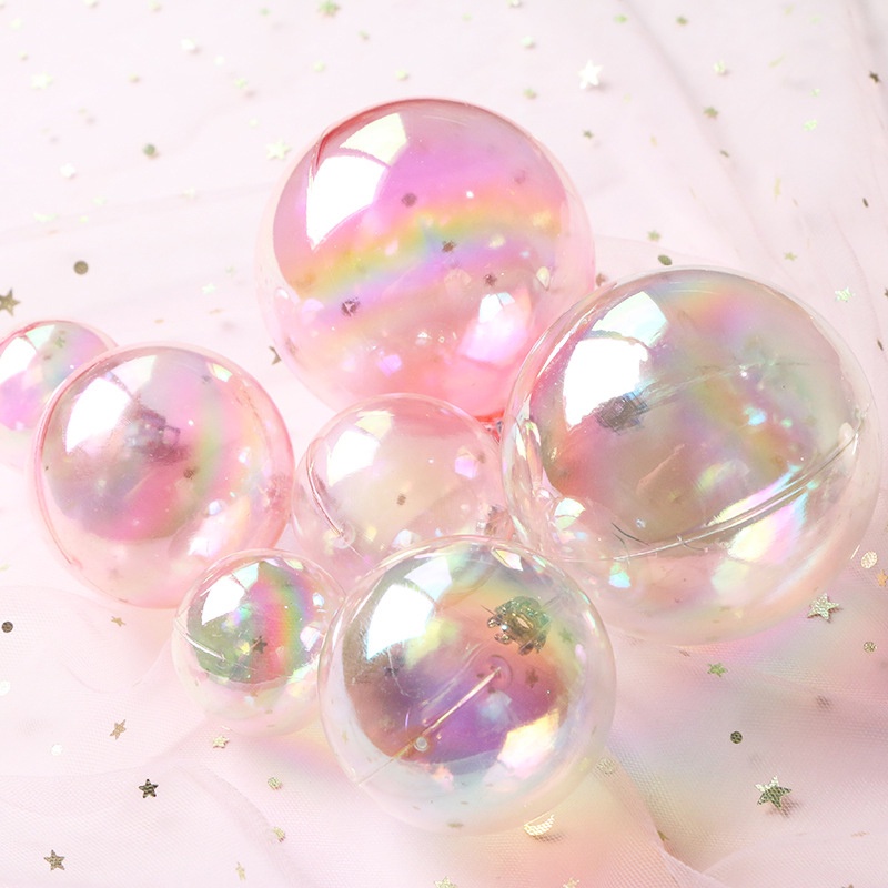 

Cake Topper BOLA TRANSPARAN/ Bubble mutiara hiasan dekorasi kue/ gelembung bening warna pink dan putih