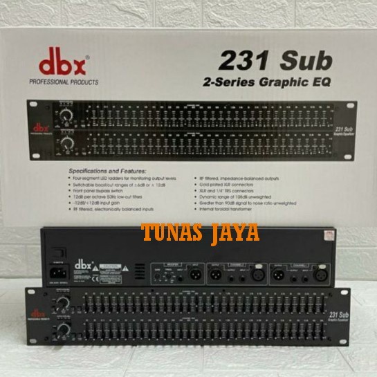 EQUALIZER DBX 231SUB EQUALISER DBX 231 PLUS SUBWOOFER TRAFO DONAT