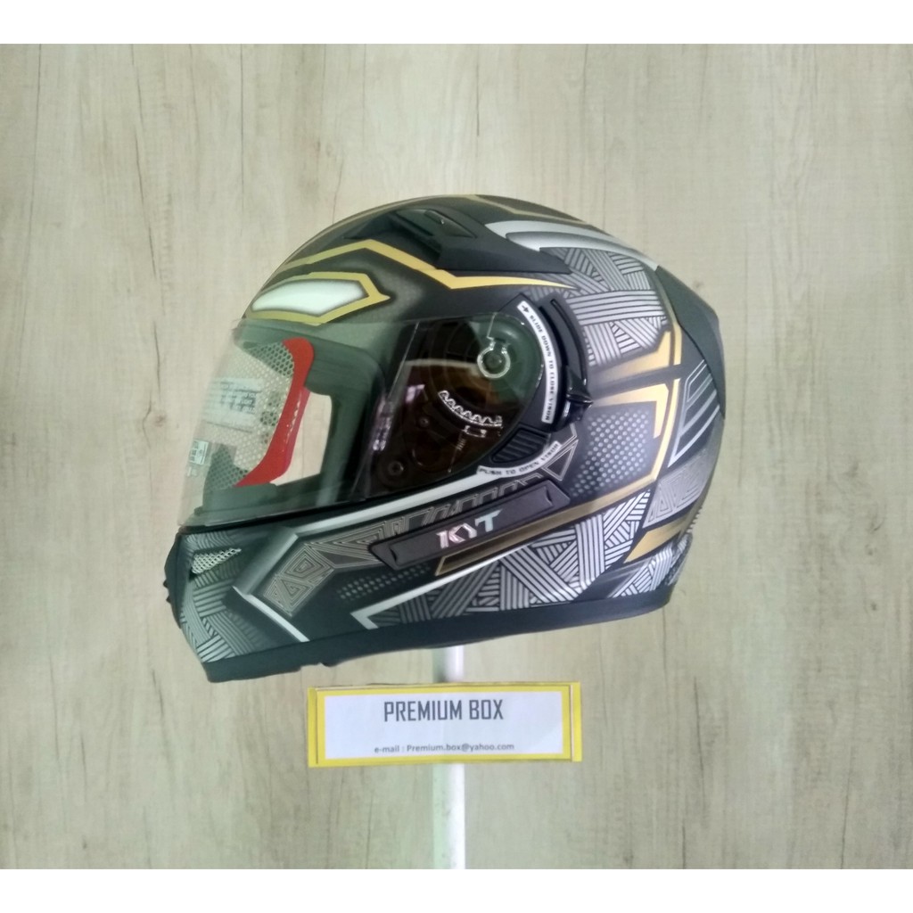 KYT K2 RIDER BLACK PANTHER - Black Gold / helm full face kyt / helm kyt / black panther marvel