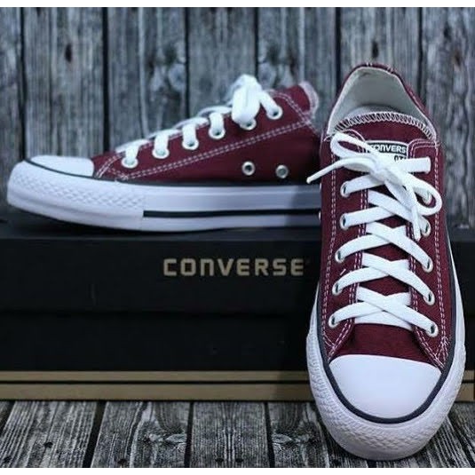 COD  NOBOX sepatu casual loafers converse MARUN