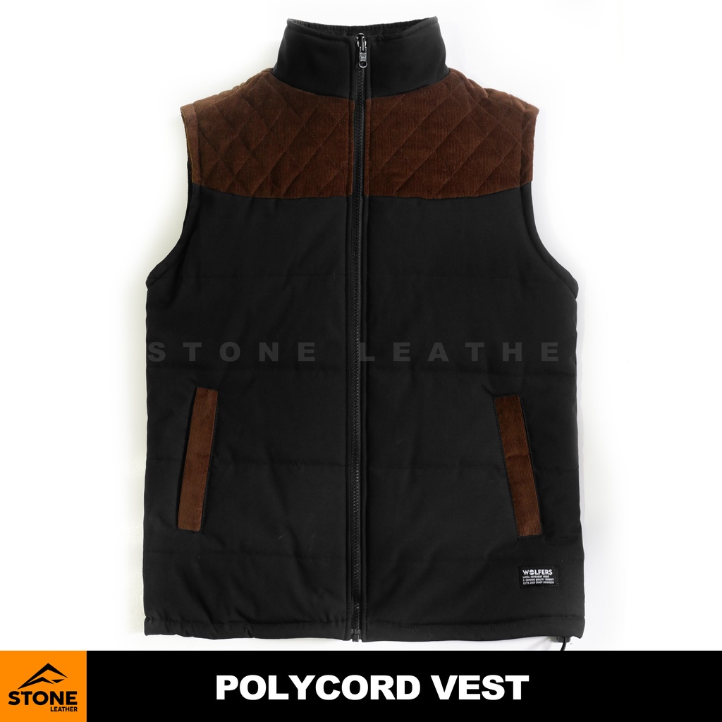 Rompi Motor Pria Polycord Wolfers Polyester Corduroy