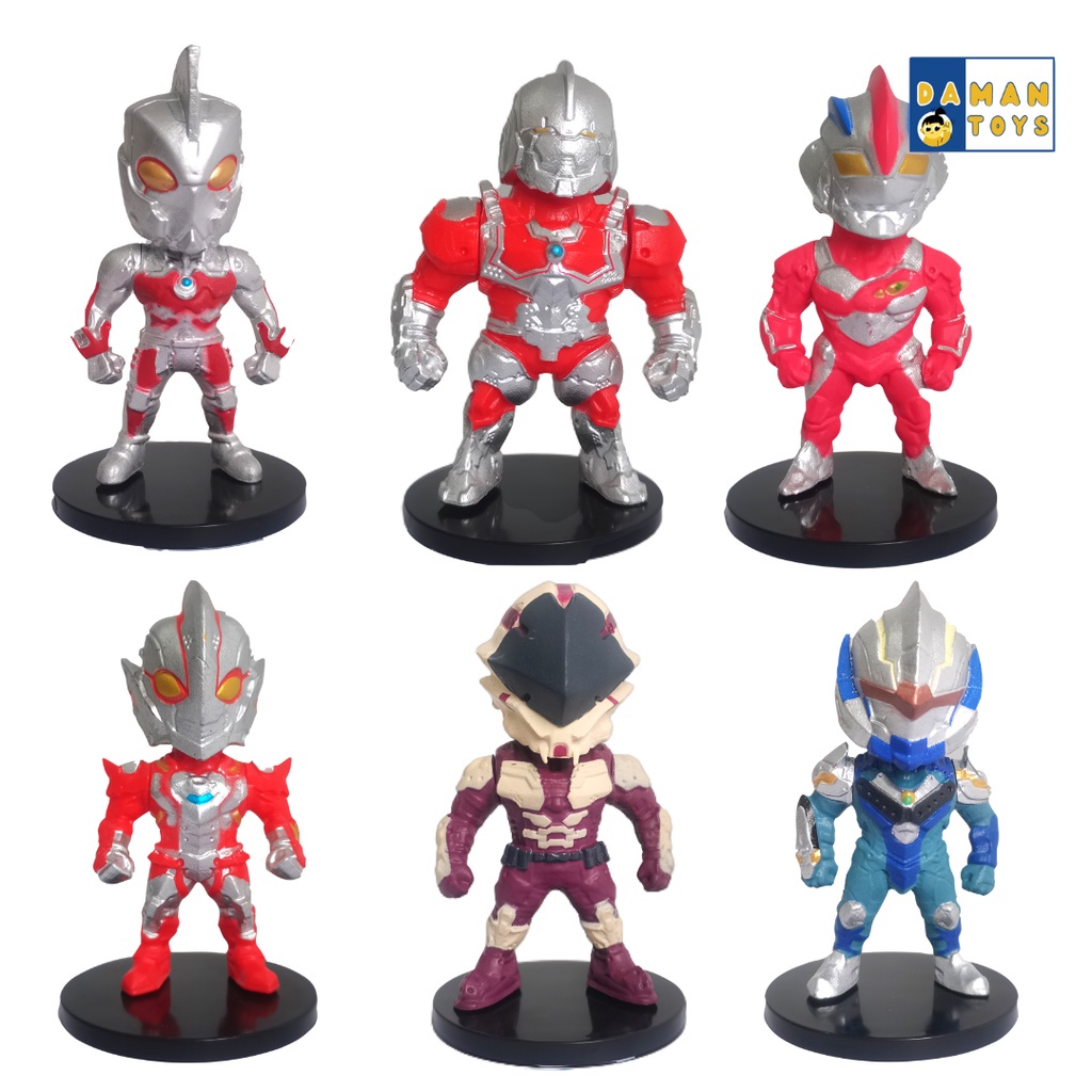 DToys Set 6 Figur Ultraman Z Zero Mainan Impor Ultraman Converge Geed Orb