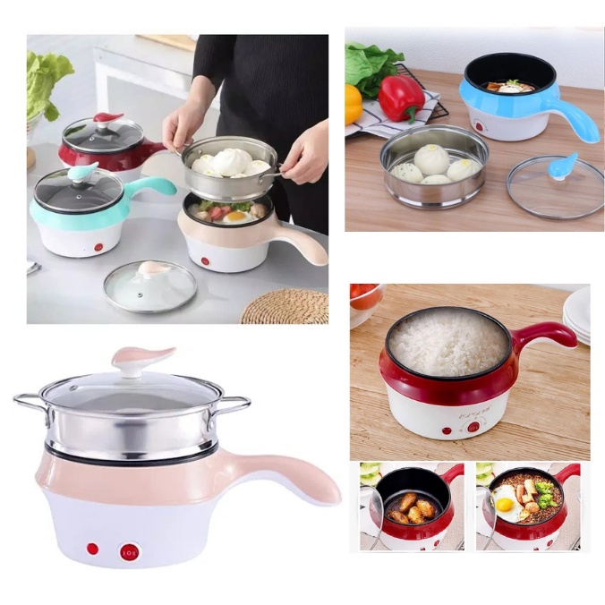 Panci Listrik Stainless Steel / Panci Elektrik Multifungsi Electric Fry Pan / Electric Cooking Pot / Panci listrik Serbaguna