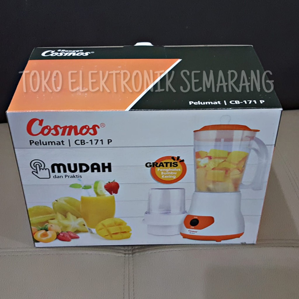 BLENDER COSMOS CB 171 P PELUMAT ORIGINAL GARANSI RESMI BAHAN PLASTIK KAPASITAS 1 LT