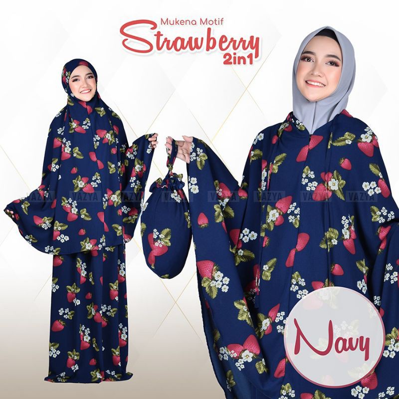 Mukena Strawberry 2in1 Dewasa