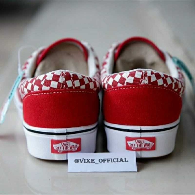 Vans Comfycush Era Tear Check Racing Red