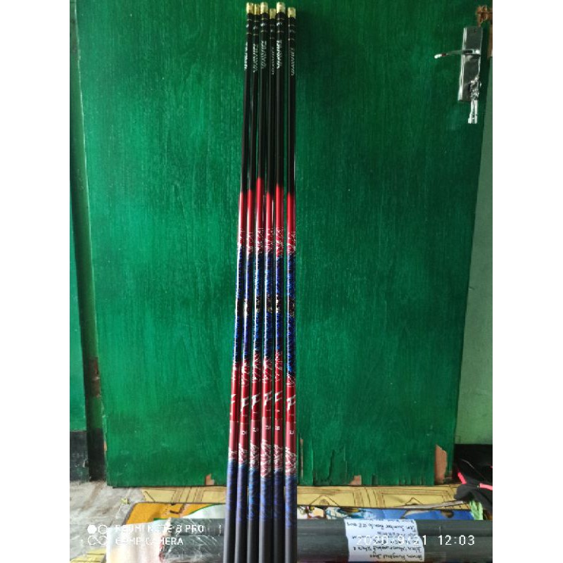 tegek daiwa ichigeki 6h packing pipa pvc + bonus ujung carbon ori bawaan.