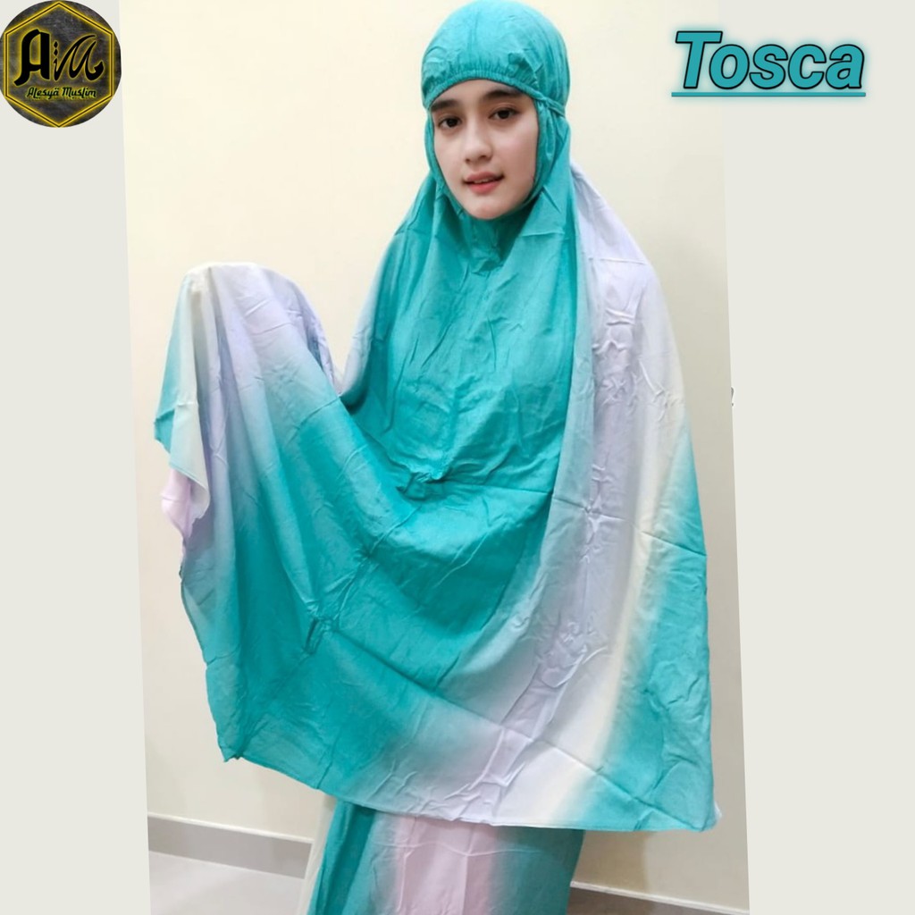 Mukena Bali Pelangi Dewasa Alesya/Bahan Rayon/Harga Grosir