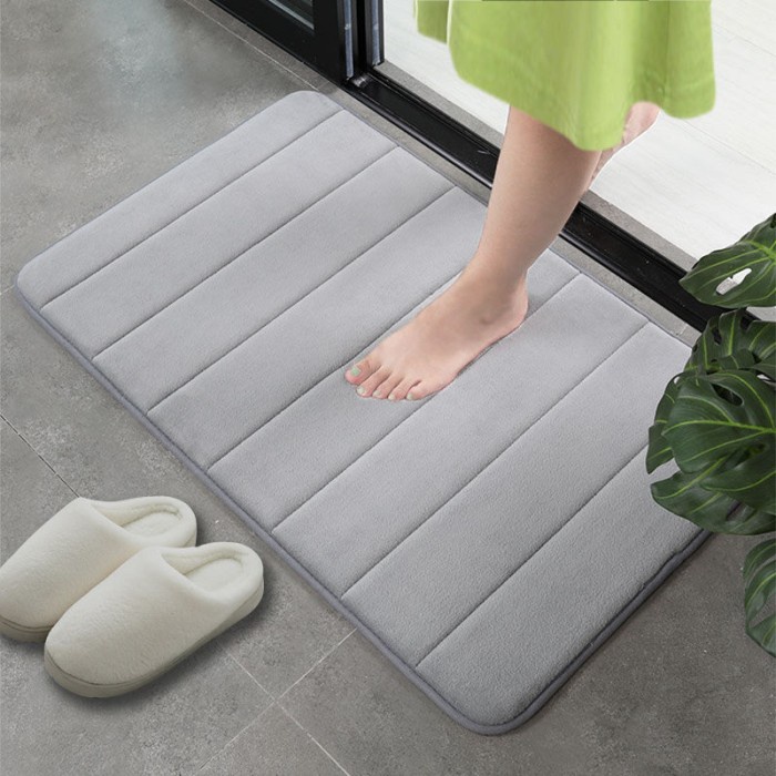 Keset kaki Karpet Anti Licin Slip Memory Foam Dapur Kamar Mandi Toilet