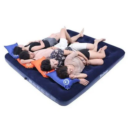 Bestway 67004 Kasur Angin KING Biru [203cm x 183cm] / Paket Kasur Tiup Air Bed King Size