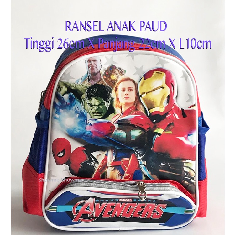 Showme Tas Ransel Anak Sekolah PAUD -TK Karakter AVENGERS