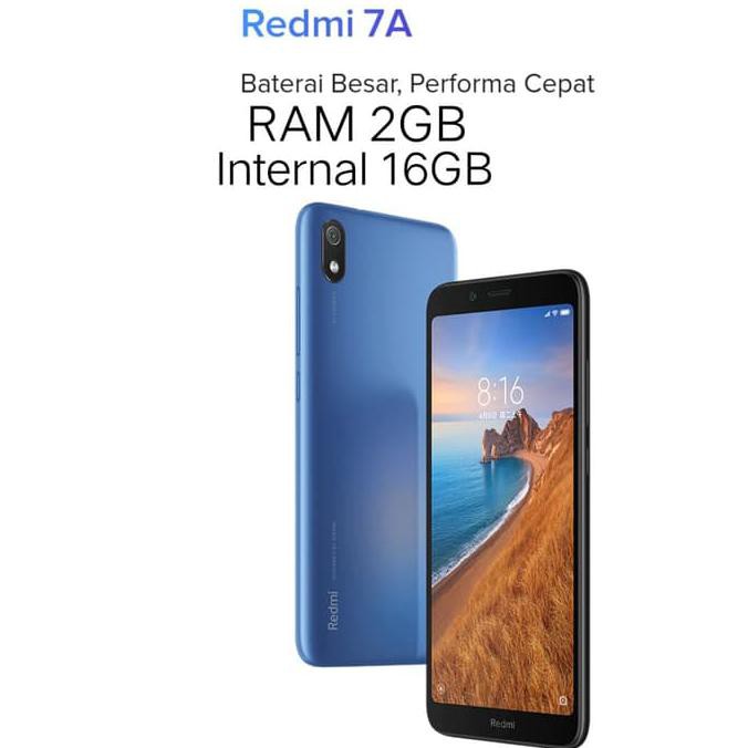 TERMURAH Xiaomi Redmi 7A RAM 2/16GB Garansi Resmi TAM - Hitam READY STOCK