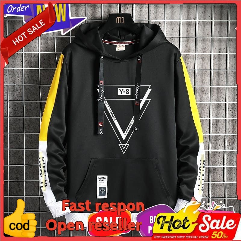 Jaket Sweater Hoodie Pria Y-8 Hodie Fleece