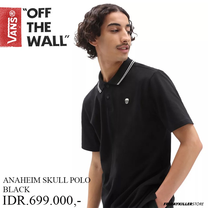 KAOS POLO VANS OFF THE WALL | ANAHEIM SKULL POLO BLACK